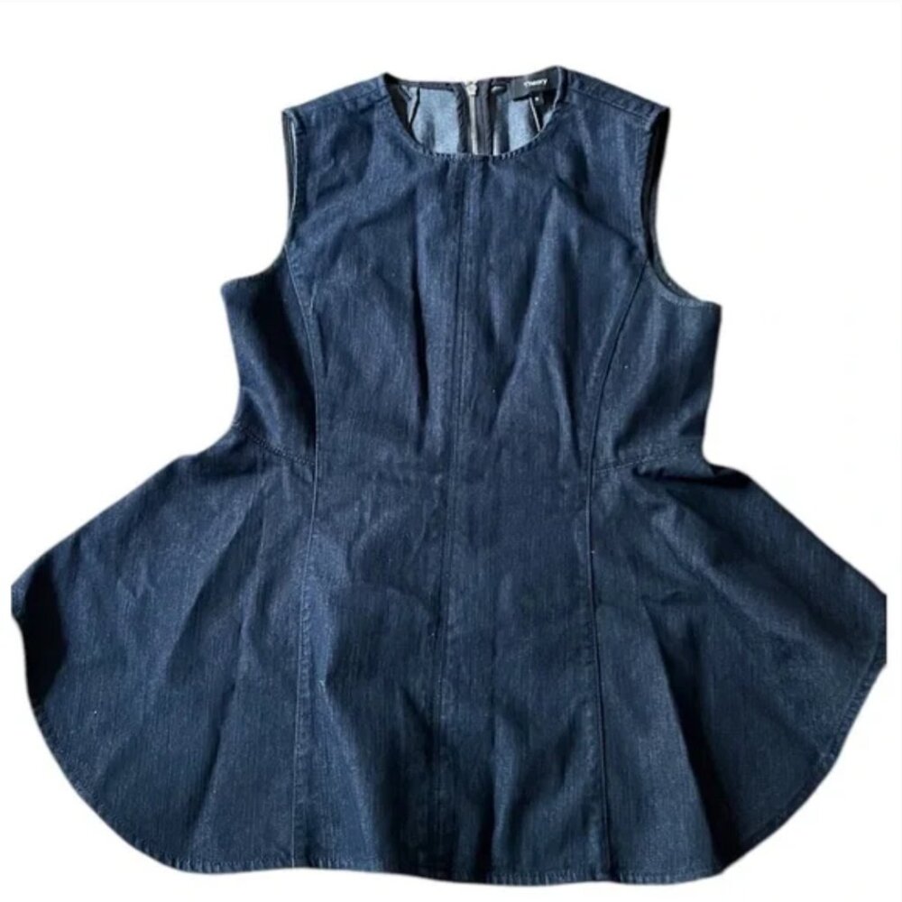 Theory Kalsing D Peplum Top Sz P (00-0) - Picture 3 of 8